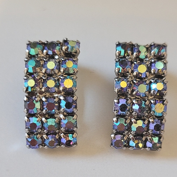 Continental Jewelry - Vintage Continental Rhinestone earrings